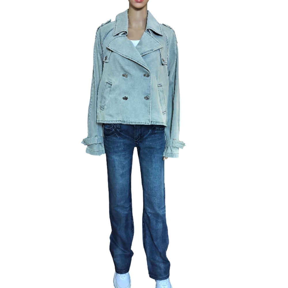 Steve Madden Stone Blue Denim Jacket Size M NWT - Picture 4 of 9